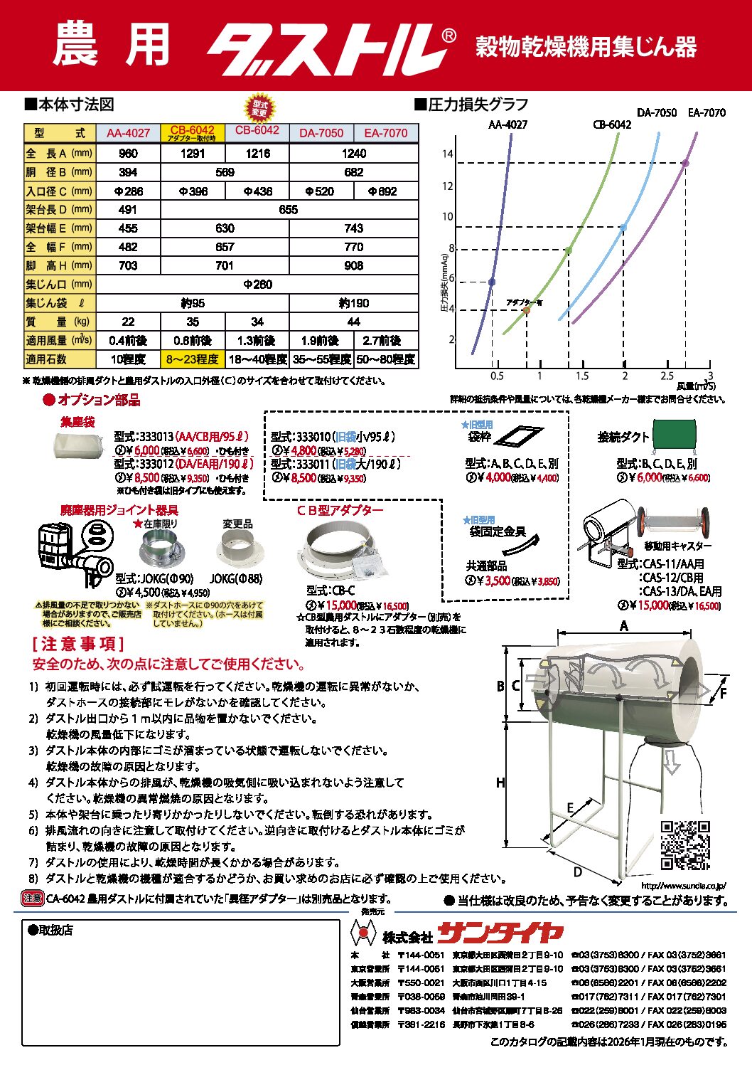 株式会社サンダイヤ | 農用ダストル（穀物乾燥機用集じん器）